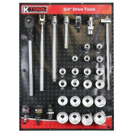 K TOOL INTL 3/4 Drive Tools Display KTI0848
